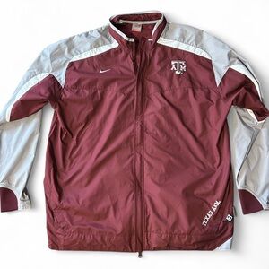Nike Texas A&M Maroon and Light Gray Men's Windbreaker XL